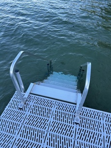 Convenient step-down access to the lake